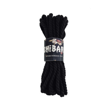 Бавовняна мотузка для шібарі Feral Feelings Shibari Rope, 8 м чорна – купити