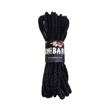 Джутова мотузка для шібарі Feral Feelings Shibari Rope, 8 м чорна – купити