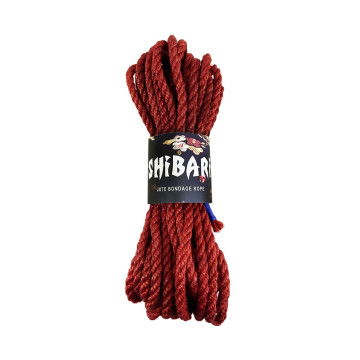 Джутова мотузка для шібарі Feral Feelings Shibari Rope, 8 м червона – купити