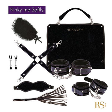 Подарунковий набір для BDSM RIANNE S — Kinky Me Softly Black: 8 предметів для задоволення – купити