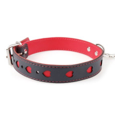 Нашийник з повідцем COLLAR HEART Black and Red