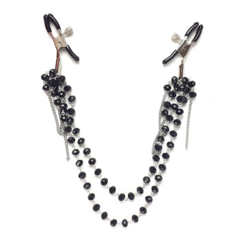 Затискач для сосків Art of Sex - Nipple clamps Sexy Jewelry Black – купити