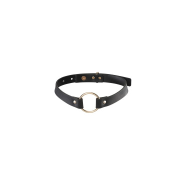 Чокер з екошкіри Bijoux Indiscrets Maze – Single Choker Black – купити