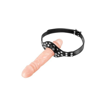 Кляп із подвійним фалоімітатором Fetish Tentation – Double Penis Gag Flesh – купити