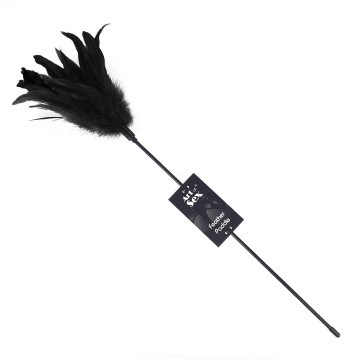 Лоскітка з пером півня Art of Sex – Feather Paddle, чорна – купити