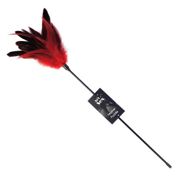 Лоскітка з пером півня Art of Sex – Feather Paddle, червона – купити