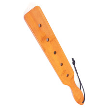 Падл Fetish Tentation — Paddle 5 Holes Bamboo, упакований у ПЕ пакет