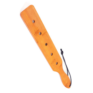 Падл Fetish Tentation — Paddle 5 Holes Bamboo, упакований у ПЕ пакет – купити