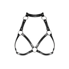 Портупея на грудь Obsessive A740 harness black O/S, искусственная кожа