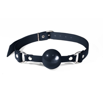 Кляп силіконовий Feral Feelings Silicon Ball Gag Black/Black, чорний ремінець, чорна кулька – купити