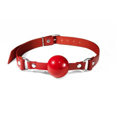Кляп силіконовий Feral Feelings Silicon Ball Gag Red/Red, червоний ремінець, червона кулька