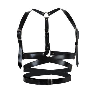 Шкіряна портупея Art of Sex - Melani Leather harness, Чорна XS-M – купити