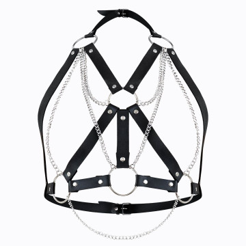 Портупея жіноча Art of Sex - Aiden Leather harness, Чорна XS-M – купити