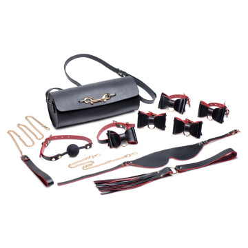 Набір БДСМ з дорожньою сумкою Master Series: Bow — Luxury BDSM Set With Travel Bag, 11 предметів – купити