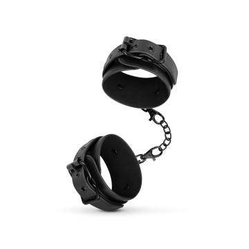 Наручники Bedroom Fantasies: Faux Leather Handcuffs One Size, чорні – купити