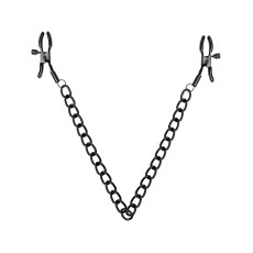 Зажимы для сосков Bedroom Fantasies Nipple Clamps with Chain - Black