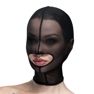 Маска сітка із відкритим ротом Feral Feelings - Hood Mask Black – купити