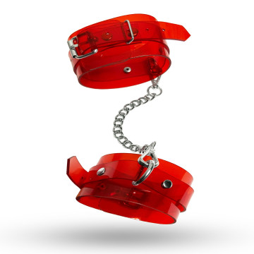Поножи Feral Feelings - Ankle Restraints Red Trasparent – купити