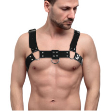 Чоловіча портупея на груди Feral Feelings - Bulldog Harness Black