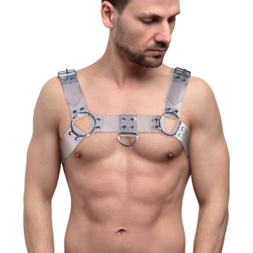 Чоловіча портупея на груди Feral Feelings - Bulldog Harness Trasparent – купити