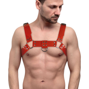 Чоловіча портупея на груди Feral Feelings - Bulldog Harness Red – купити