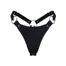Трусики з натуральної шкіри Feral Feelings - String Bikini Black