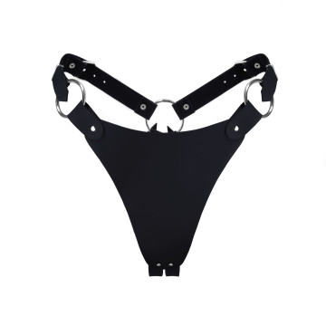 Трусики з натуральної шкіри Feral Feelings - String Bikini Black – купити