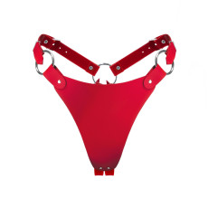 Трусики з натуральної шкіри Feral Feelings - String Bikini Red