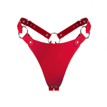 Трусики з натуральної шкіри Feral Feelings - String Bikini Red – купити