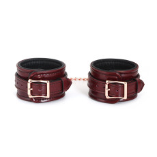 Шкіряні поножі Liebe Seele Wine Red Ankle Cuffs, знімний ланцюжок-кріплення