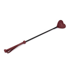 Шльопалка-сердечко Liebe Seele Wine Red Riding Crop with Heart-Shape Tip, натуральна шкіра