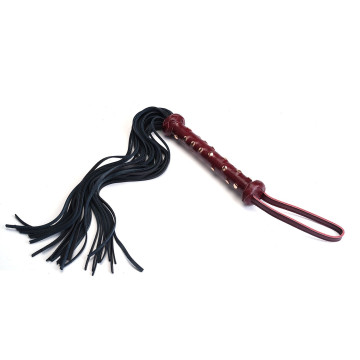 Флогер Liebe Seele Wine Red Studded Flogger, натуральна шкіра – купити