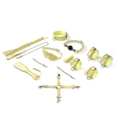 БДСМ-набір для початківців Liebe Seele Macaron 9шт Bondage Kit-Melon, 9 предметів, мініванд