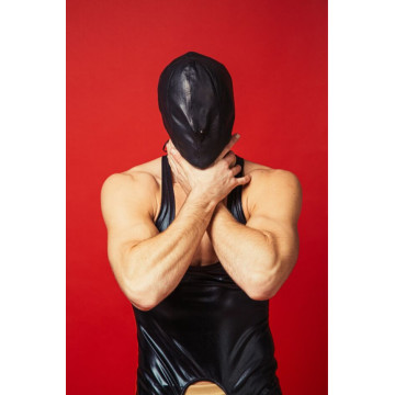 Закритий шкіряний капюшон D&A Deprivation mask Leather – купити