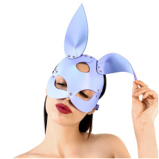 Шкіряна маска Зайчика Art of Sex - Bunny mask, колір Лавандовий
