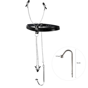 Бондажний набір із металевим анальним гаком №1 Art of Sex Blanca Bondage set with anal hook №1 – купити
