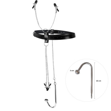 Бондажний набір із металевим анальним гаком №2 Art of Sex Blanca Bondage set with anal hook №2 – купити