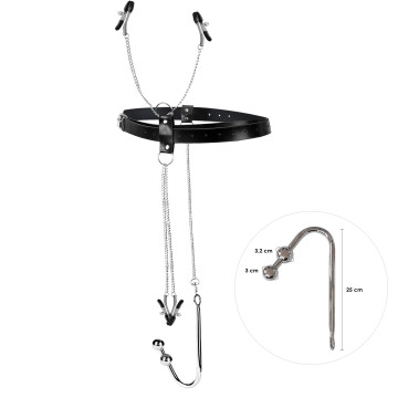 Бондажний набір із металевим анальним гаком №3 Art of Sex Blanca Bondage set with anal hook №3 – купити