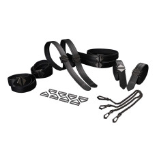 Набір із 8 ременів для зв'язування LOCKINK 8-Bondage-Straps Restraint Set - Black
