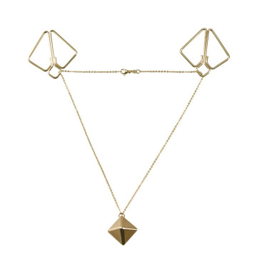 Затискачі для сосків з важкою підвіскою LOCKINK Nipple Clamps with Heavy Pendant - Golden – купити