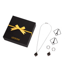 Затискачі для сосків з важкою підвіскою LOCKINK Nipple Clamps with Heavy Pendant - Grey