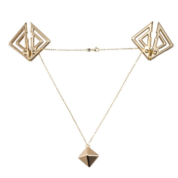 Затискачі для сосків з важкою підвіскою LOCKINK Adjustable Nipple Clamps with Heavy Pendant - Golden – купити