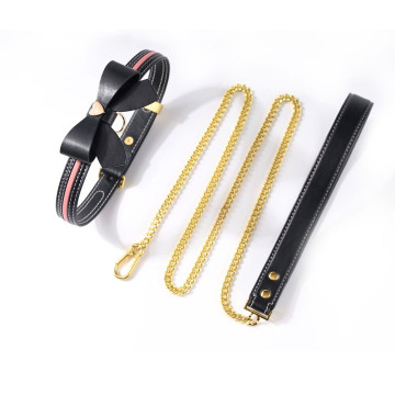 Повідець LOCKINK SEVANDA Love Heart Butterfly Leather Collar Set - Black – купити