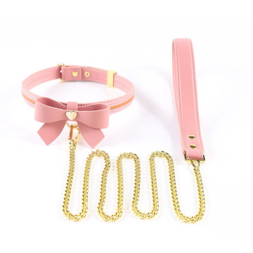 Повідець LOCKINK SEVANDA Love Heart Butterfly Leather Collar Set - Pink – купити