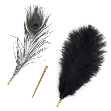 Лоскітка LOCKINK SEVANDA Natural Peacock Flirting Feather Tickler, перо павича – купити