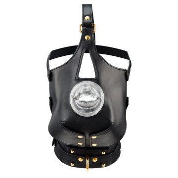Маска-збруя для орального сексу з повідцем LOCKINK SEVANDA Blowjob Head Muzzle with Leash – купити