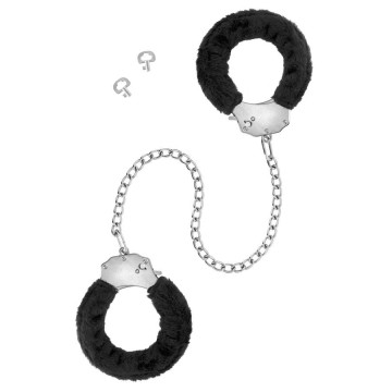 Поножі Fetish Tentation Adjustable metal and fur ankle cuffs – купити