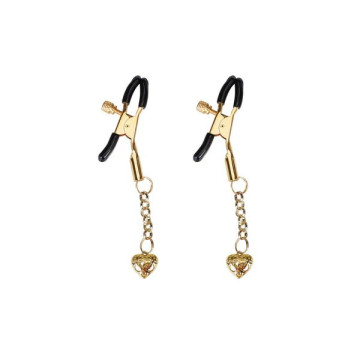 Затискачі для сосків Liebe Seele Hollow Heart Nipple Clamps Gold – купити