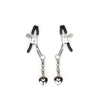 Затискачі для сосків Liebe Seele Solid Heart Nipple Clamps Silver – купити