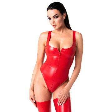 Боді Noir Handmade F352 Red powerwetlook body - XL – купити